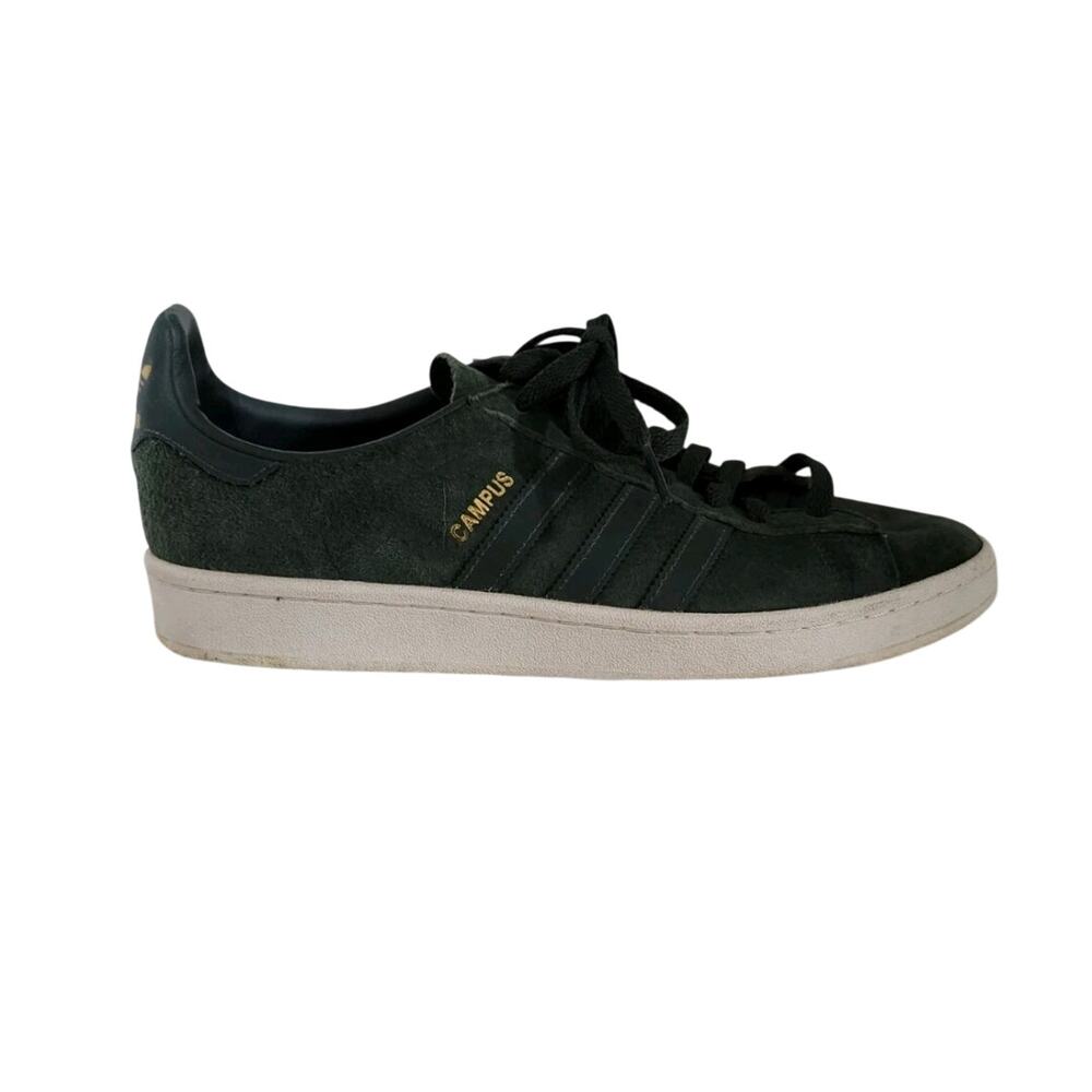 Adidas Originals Campus Ivy Green Suede Reflective Gold Sneakers Trainers Sz 14
